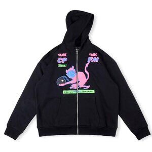 CPFM.XYZ 3d Pattern Men's And Women's Zip-Up Sweatshirt